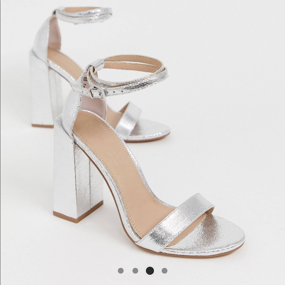 Asos Design Barely There Heels In Silver - image 4